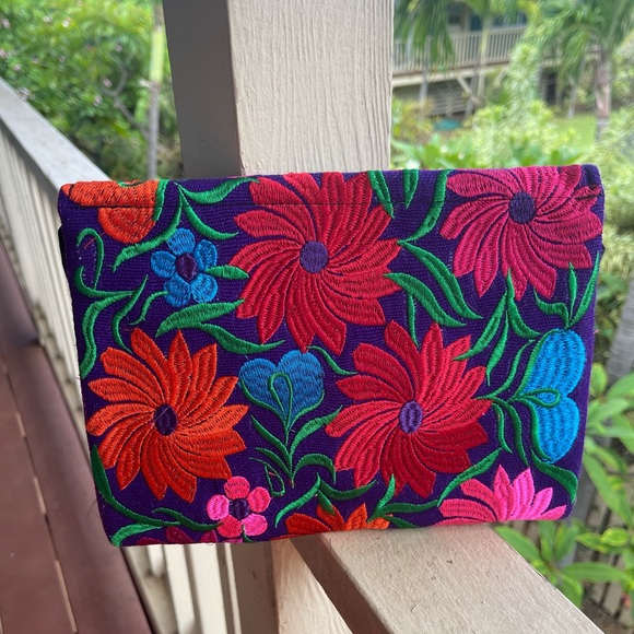 Handmade Mexican Artisan Envelope Clutch/ Shoulder bag - Picture 2 of 9
